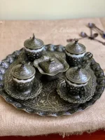 Турецька чашка для кави Мереживо бронза