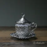 Турецька чашка для кави Мереживо срібляста 110 мл