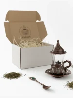 Турецька чашка для чаю (Армуд) з лукумницею мідь 130 мл