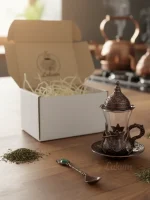 Турецька чашка для чаю (Армуд) з лукумницею мідь 130 мл