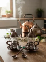 Турецька чашка для чаю (Армуд) з лукумницею мідь 130 мл