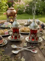 Турецька чашка для чаю Армуди з лукумницею срібло