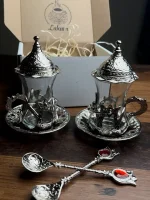 Турецька чашка для чаю Армуди з лукумницею срібло